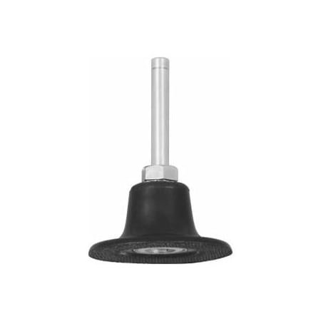 Holex Rubber Backing Pad with 6 mm Shank, Medium Hard, 75 mm 554093 75